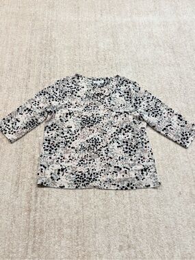 Emily Daniels 3/4 sleeve polyester stretch Polka Dot Top